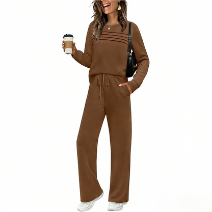 Lorena | Conjunto de jersey y pantalón ancho de punto