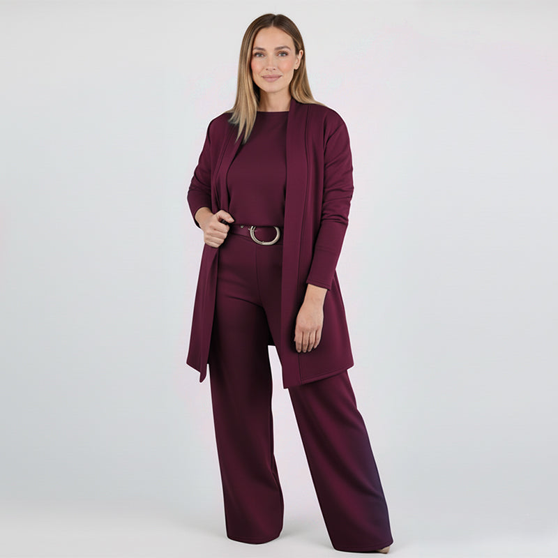 Conjunto de 3 piezas con cárdigan largo Silvia - vista 3