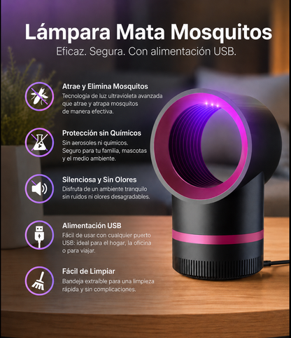 Trivorel – Lámpara Mata Mosquitos Silenciosa