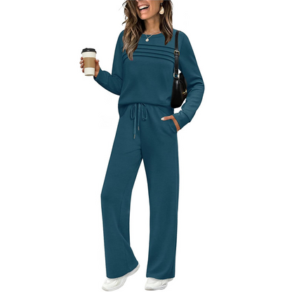 Lorena | Conjunto de jersey y pantalón ancho de punto