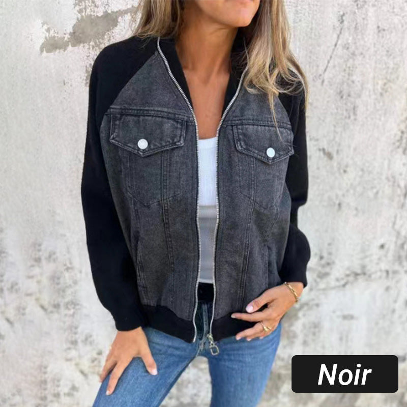 Chaqueta vaquera con mangas de punto Emma - vista 2