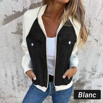 Chaqueta vaquera con mangas de punto Emma - vista 3