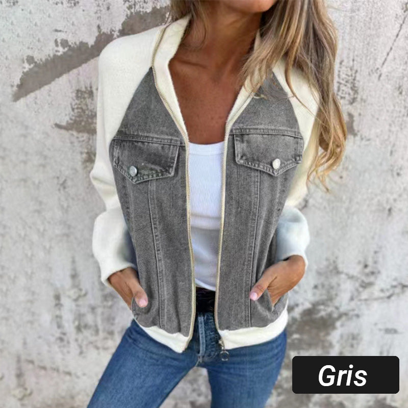 Chaqueta vaquera con mangas de punto Emma - vista 6