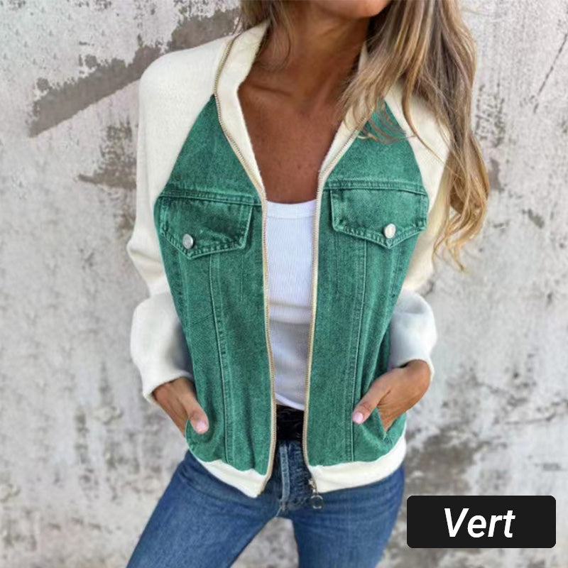 Chaqueta vaquera con mangas de punto Emma - vista 5