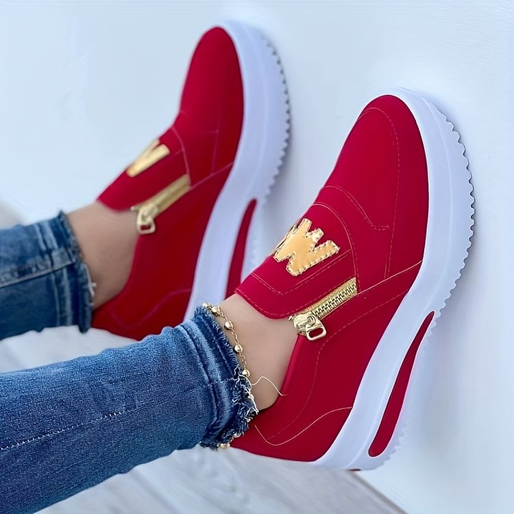 Zapatillas con plataforma y cremallera Sara - vista 3