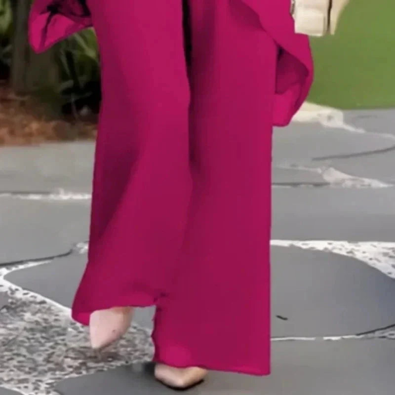 Conjunto de top asimétrico y pantalón ancho Carmen - vista 5