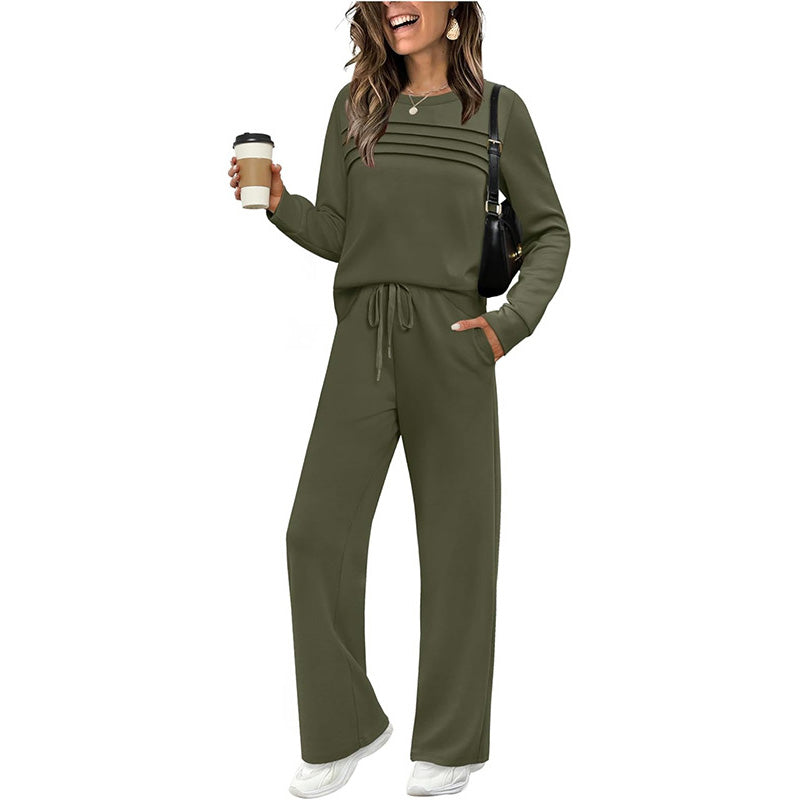 Lorena | Conjunto de jersey y pantalón ancho de punto