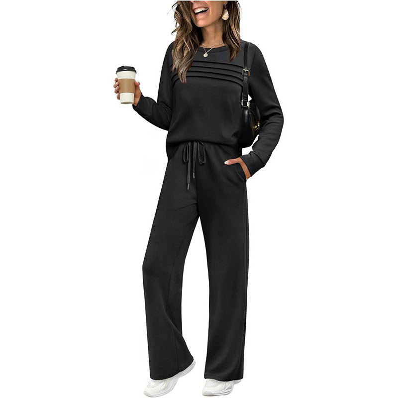 Lorena | Conjunto de jersey y pantalón ancho de punto