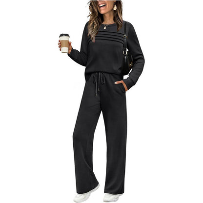 Lorena | Conjunto de jersey y pantalón ancho de punto