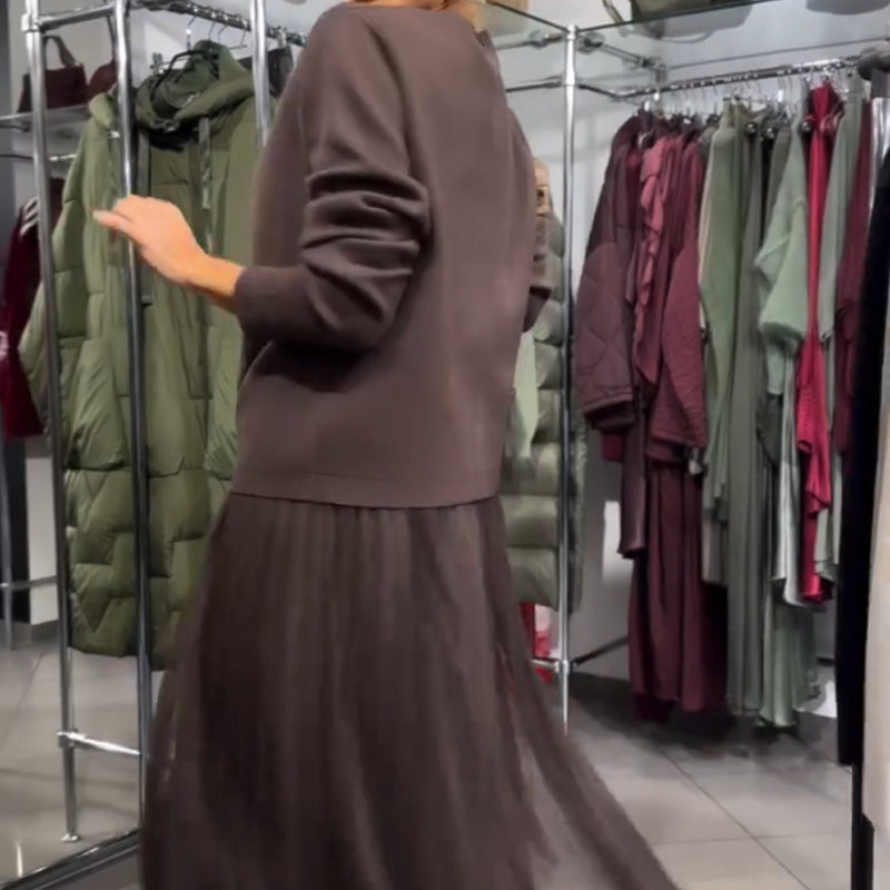 Conjunto de jersey y falda de tul Teresa - vista 3
