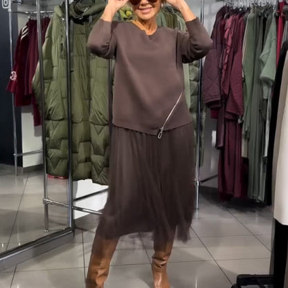 Conjunto de jersey y falda de tul Teresa