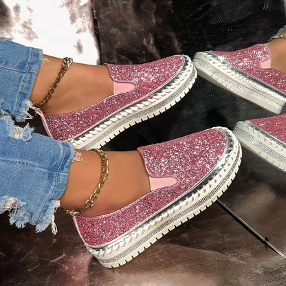 Mocasines con brillantes y plataforma Estela - vista 5