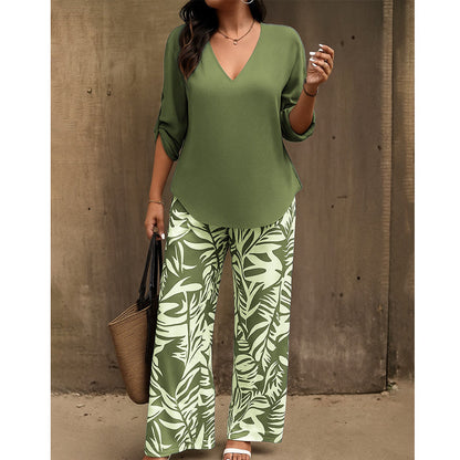 Conjunto de blusa y pantalón estampado Alma - vista 4
