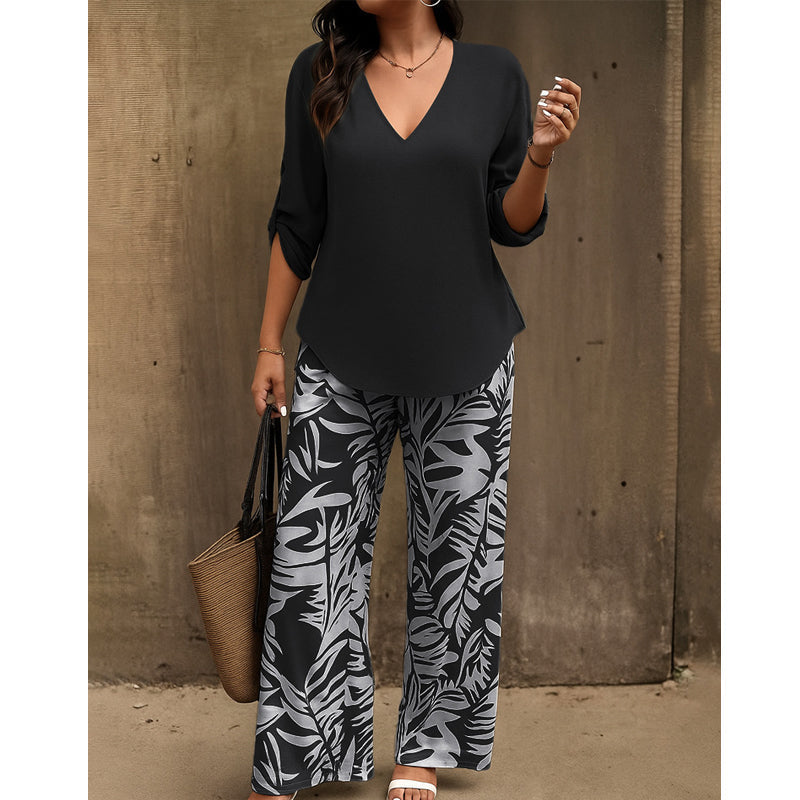 Conjunto de blusa y pantalón estampado Alma - vista 6