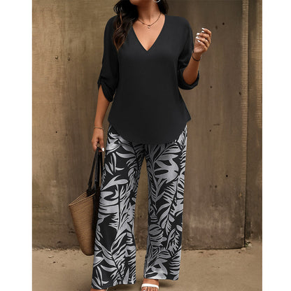 Conjunto de blusa y pantalón estampado Alma - vista 6