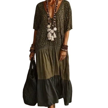 Vestido largo bohemio estampado Iris