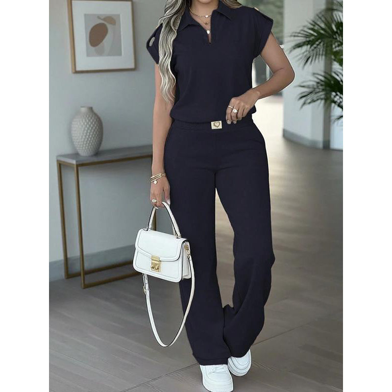 Conjunto de blusa y pantalón ancho Diana