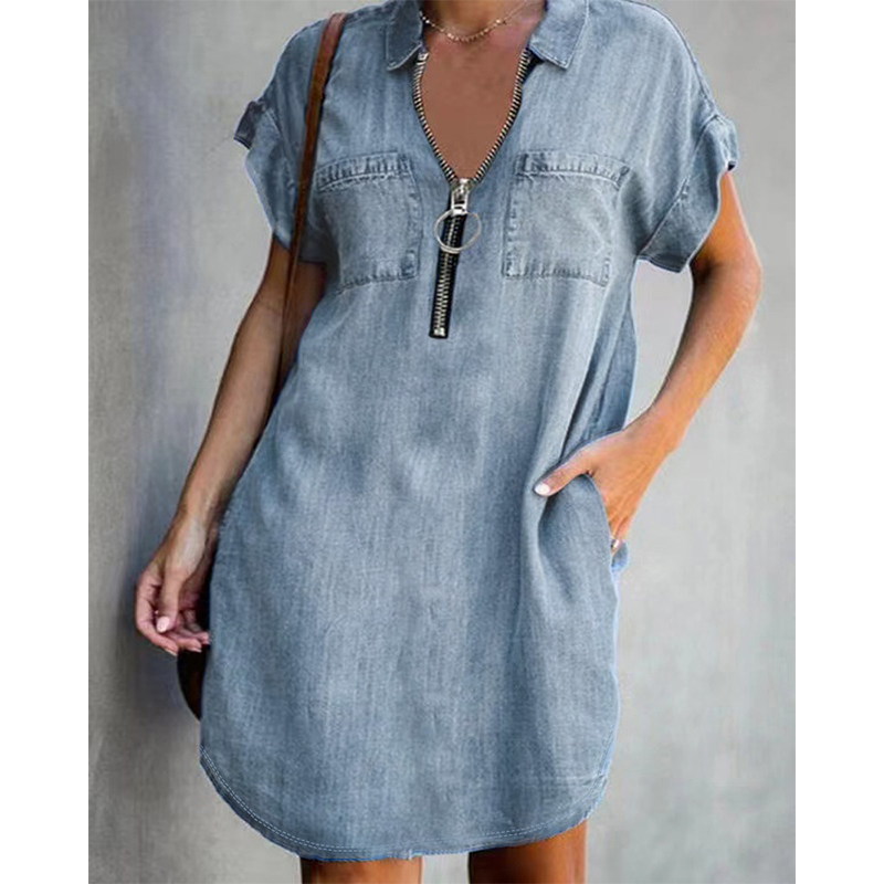 Vestido camisero vaquero Marina - vista 2