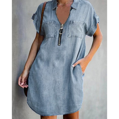Vestido camisero vaquero Marina - vista 2