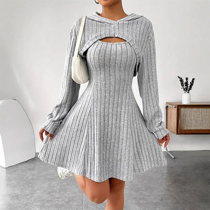 Vestido de punto acanalado con torera Sofía - vista 3
