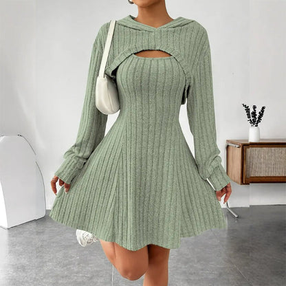 Vestido de punto acanalado con torera Sofía - vista 9