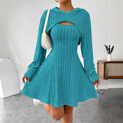 Vestido de punto acanalado con torera Sofía - vista 7