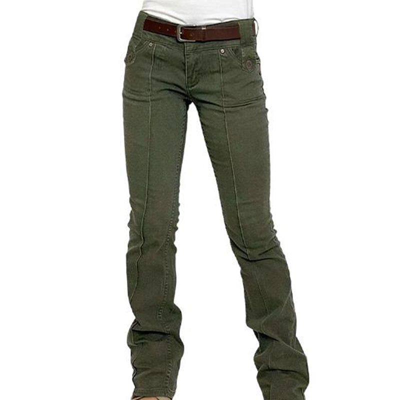 Pantalón slim elástico de talle alto Olivia