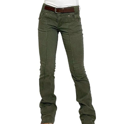 Pantalón slim elástico de talle alto Olivia