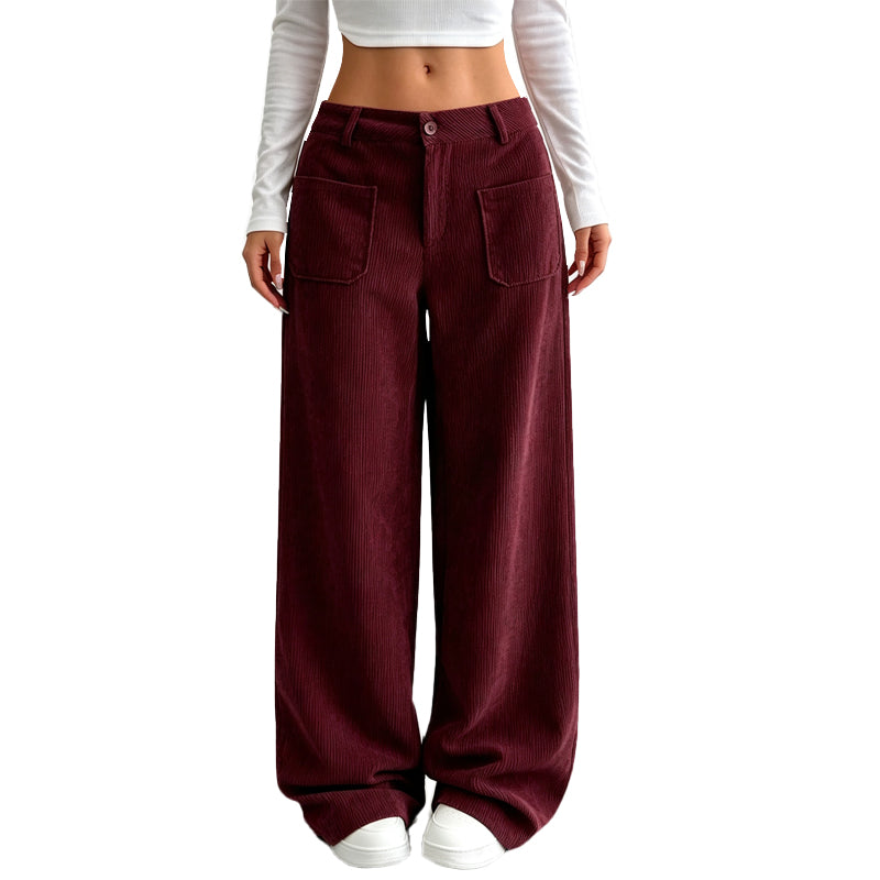 Pantalón cargo de pana de pierna ancha Celia - vista 6