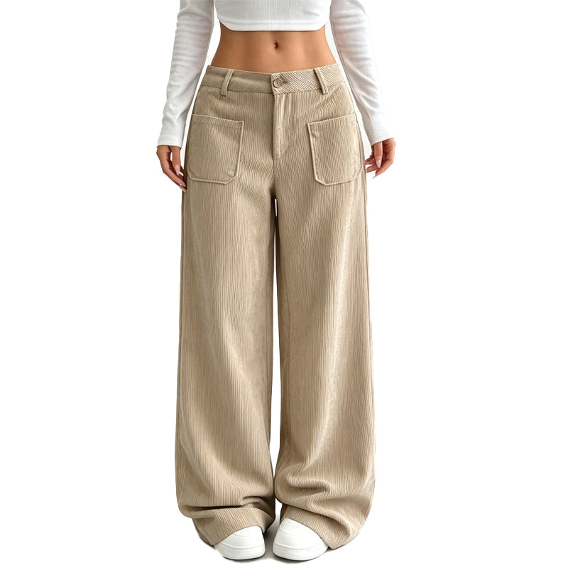 Pantalón cargo de pana de pierna ancha Celia