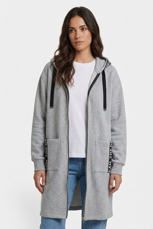 Alba abrigo sudadera oversize con capucha gris