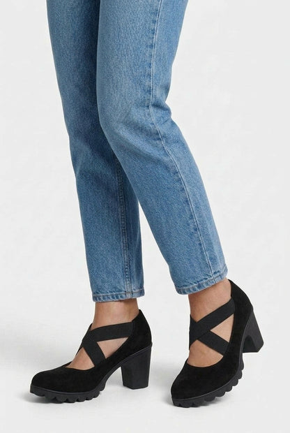 Mia zapatos Mary Jane negro ante