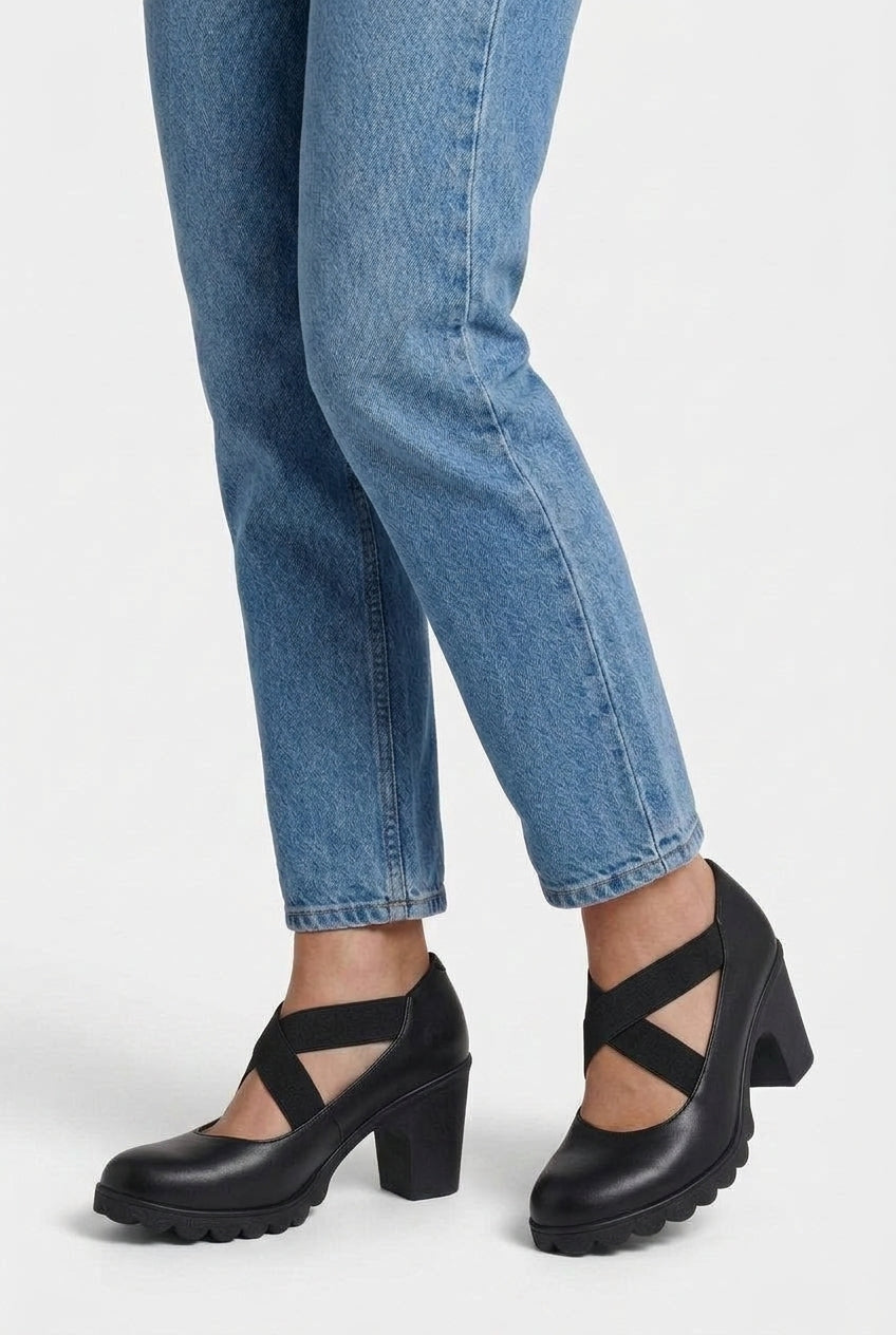 Mia zapatos Mary Jane negro piel